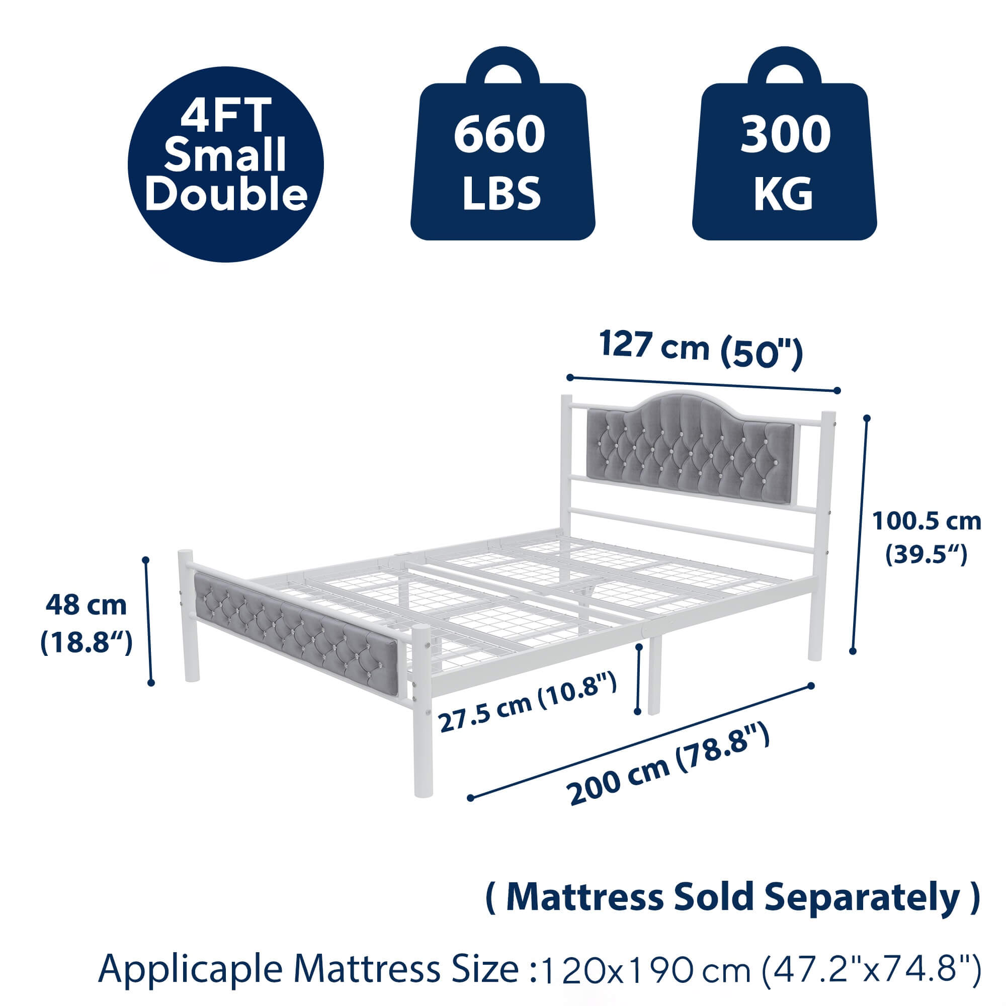 Milan 4ft Heavy Duty Mesh Base Bed Frame