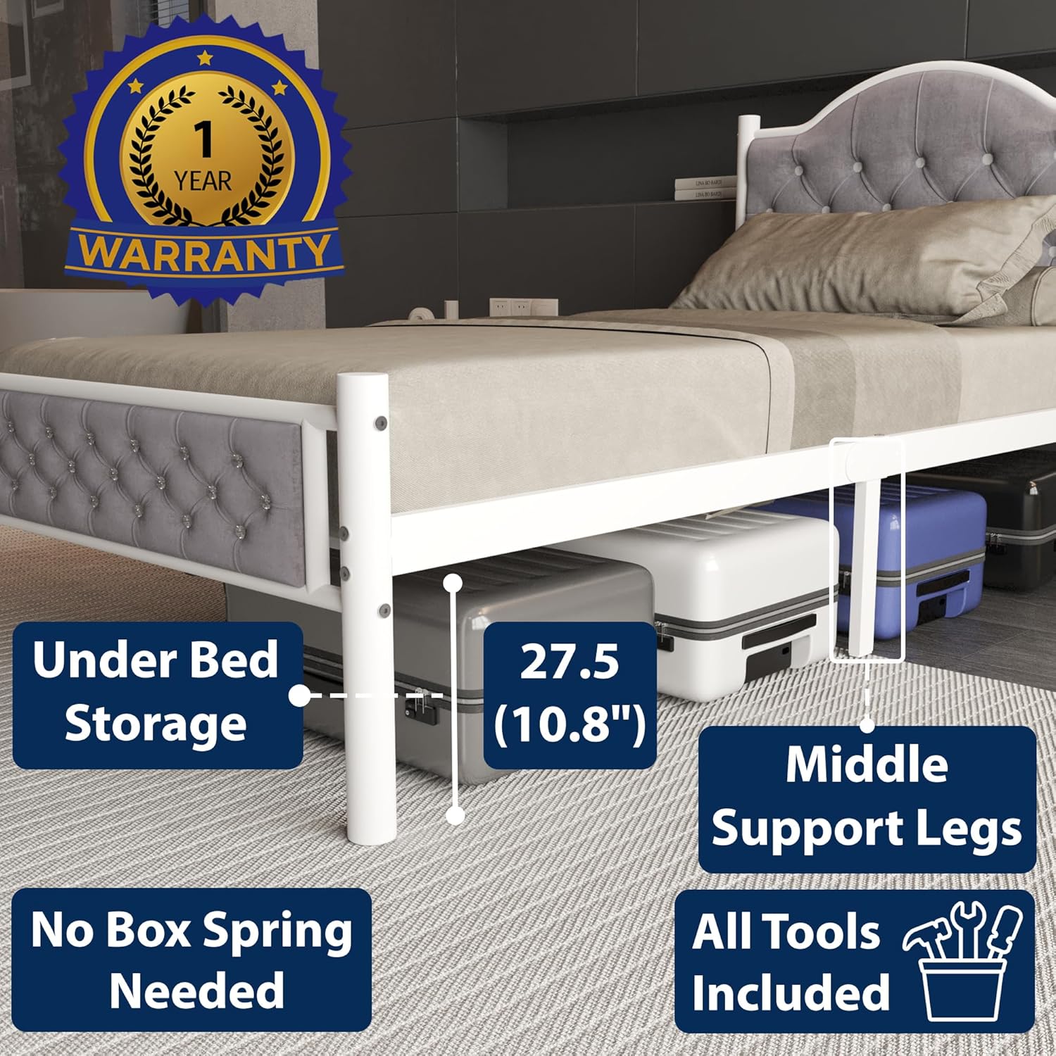 Milan 4ft Heavy Duty Mesh Base Bed Frame